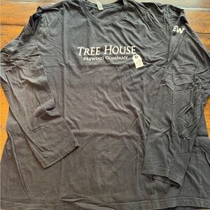 Next Level Apparel Black Long Sleeve Treehouse Brewing Tee- Size XXL